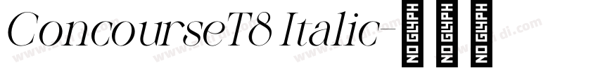 ConcourseT8 Italic字体转换
